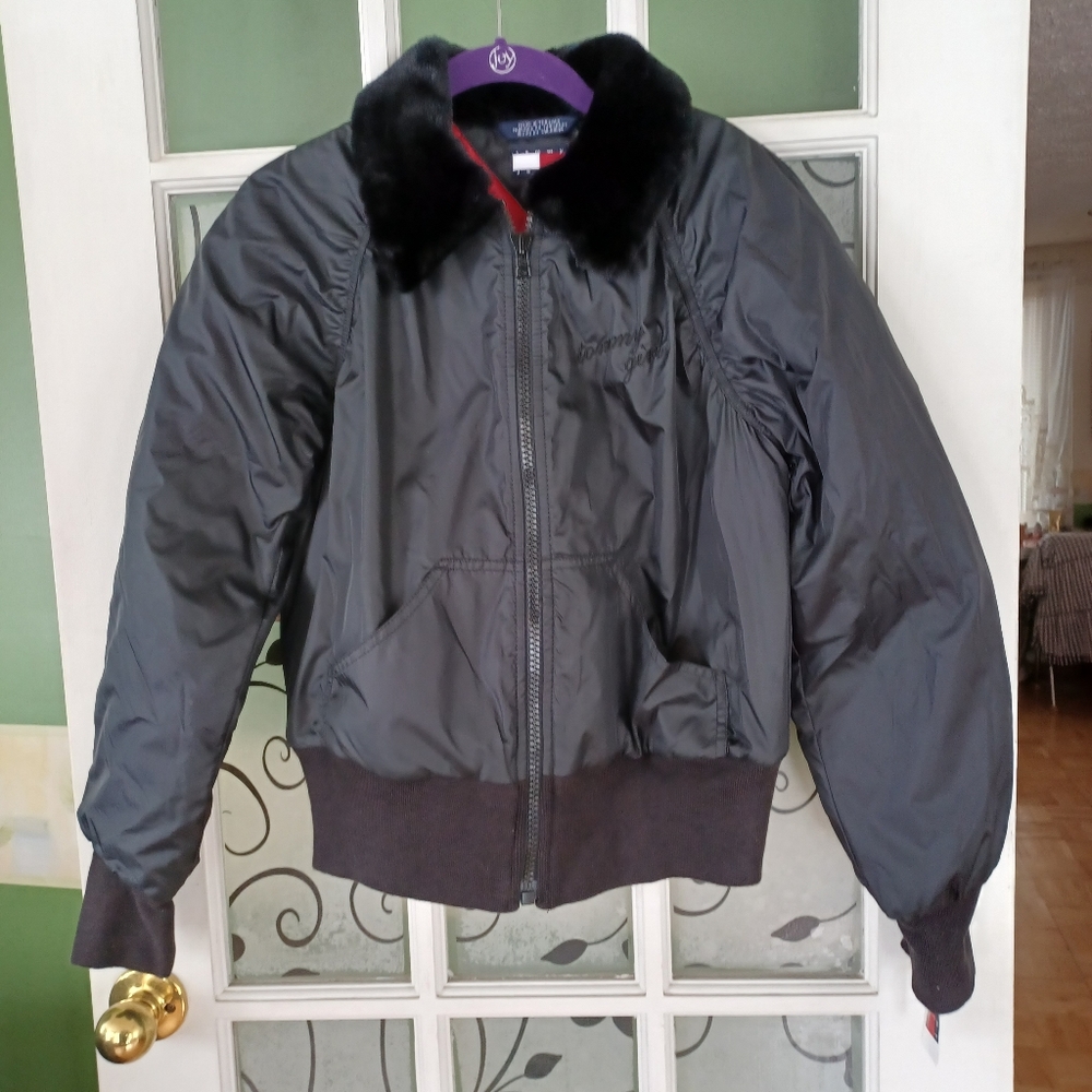 Tommy girl jacket vintage New with tags woman size medium black